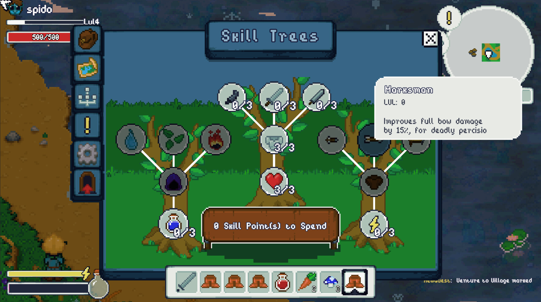 Classes, species and the skill tree screenshot